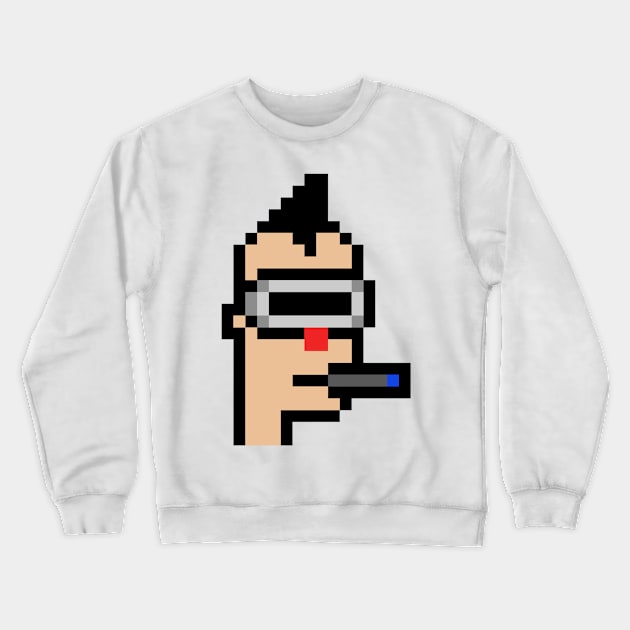 Nft Men CryptoPunk Crewneck Sweatshirt by JelloTees